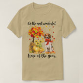 T-shirt C'Est Le Plus Merveilleux Citrouille Beagle Automn (Design devant)