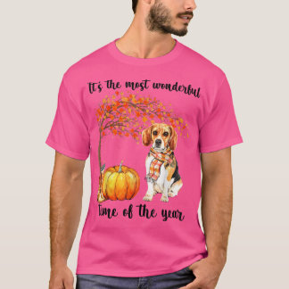 T-shirt C'Est Le Plus Merveilleux Scarf Pu Beagle Automne
