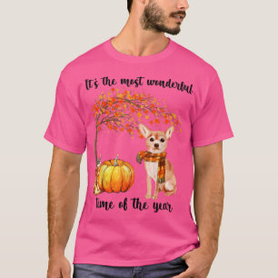 T-shirt C'Est Le Plus Merveilleux Temps D'Automne Chihuahu