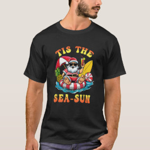 T-shirt C'Est Le Sea Sun Père Noël Surf Noël En Juillet Tr