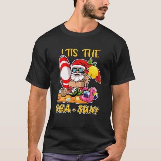 T-shirt C'Est Le Sea Sun Santa Claus Xmax En Juillet Été V (Devant)