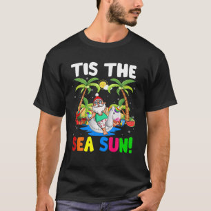 T-shirt C'Est Le Sea-Sun X-Mas En Juillet Père Noël Riding