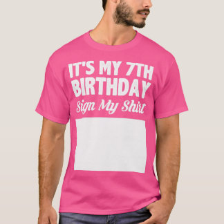 T-shirt C'est le signe de mon 7ème anniversaire ma chemise
