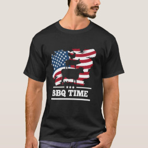 T-shirt C'est le temps des BBQ Porc Boeuf ou Poulet Fumoir
