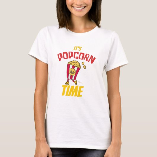 T-shirt C'est le temps du pop-corn drôle (Devant)