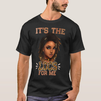 T-shirt C'est les Locs pour moi Leopard Melanin Black Woma