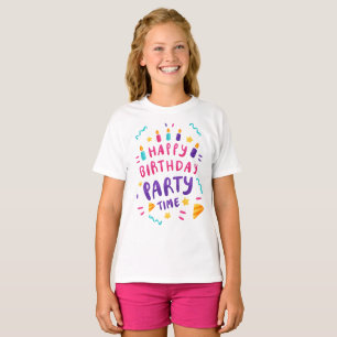 T-shirt C'est l'heure de la fête, célébrons : Joyeux Anniv