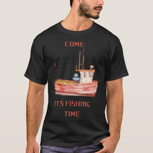 T-SHIRT C'EST L'HEURE DE LA PÊCHE (Devant)