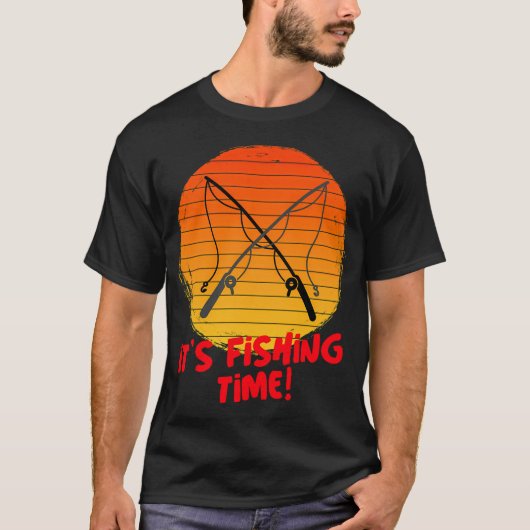 T-shirt C'est l'heure de la pêche ! - pêche. (Devant)
