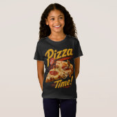 T-Shirt C'est l'heure de la pizza ! (Devant entier)