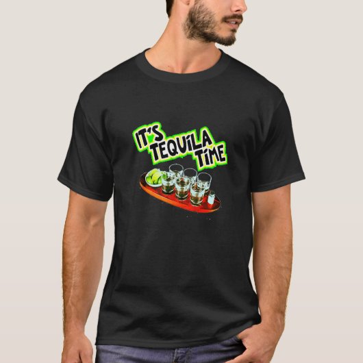 T-shirt C'est l'heure de la Tequila Équipe Tequila au cit (Devant)