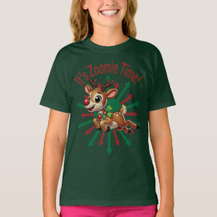 T-shirt C'est l'heure de Zoomie ! Les rennes de Noël