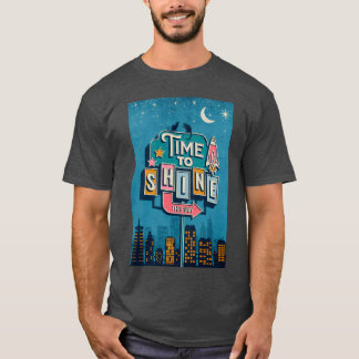 T-shirt C'est l'heure d'être à l'honneur famille Retro Cit