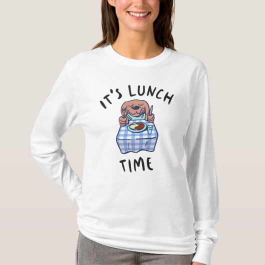 T-shirt C'est l'heure du déjeuner (Devant)