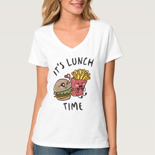 T-shirt C'est l'heure du déjeuner (Devant)