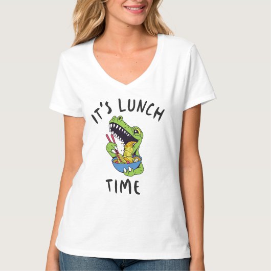 T-shirt C'est l'heure du déjeuner (Devant)