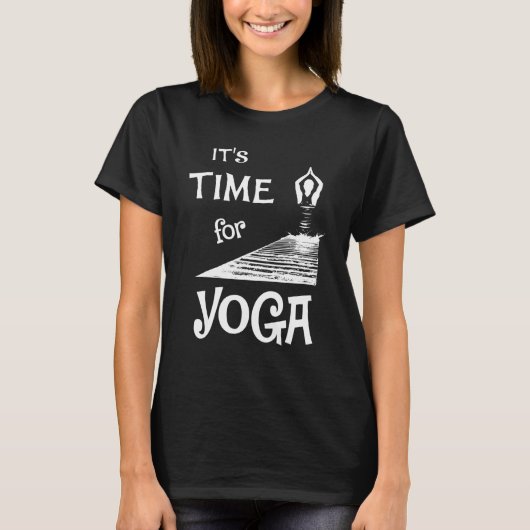 T-shirt C'est l'heure du yoga 2 (Devant)