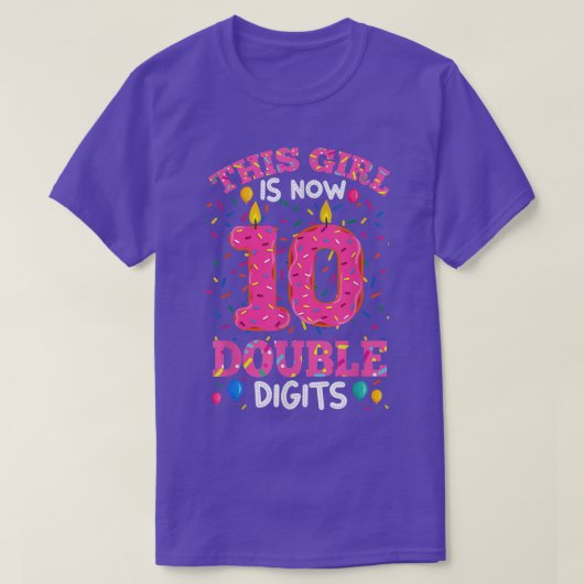 T-shirt C'est ma 10e chemise d'anniversaire Cette fille a (Design devant)