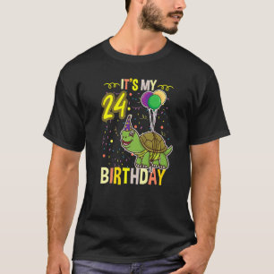 T-shirt C'est ma 24e mignonne tortue d'anniversaire