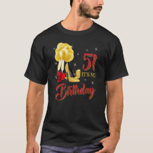 T-shirt C'est ma 51e chemise d'anniversaire 51 ans Rose ro