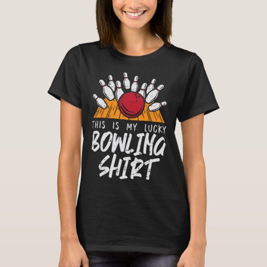 T-shirt C'Est Ma Chanceuse Joueuse De Bowling (Devant)