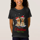 T-Shirt C'Est Ma Chemise De Noël Yorkie Santa Hat (Devant)
