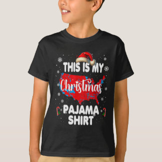 T-shirt C'est ma chemise de pyjama de Noël Carte électoral