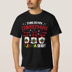 T-shirt C'est ma chemise de pyjama de Noël, famille Gnomie