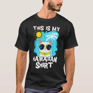 T-shirt C'est Ma Chemise Hawaïenne Costume De Chat Tropica