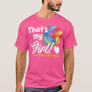T-shirt C'Est Ma Fille Fier Volleyball Maman Mère Drôle Mè