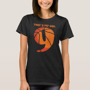 T-shirt C'Est Ma Fille Joueuse De Basketball Numéro 9 