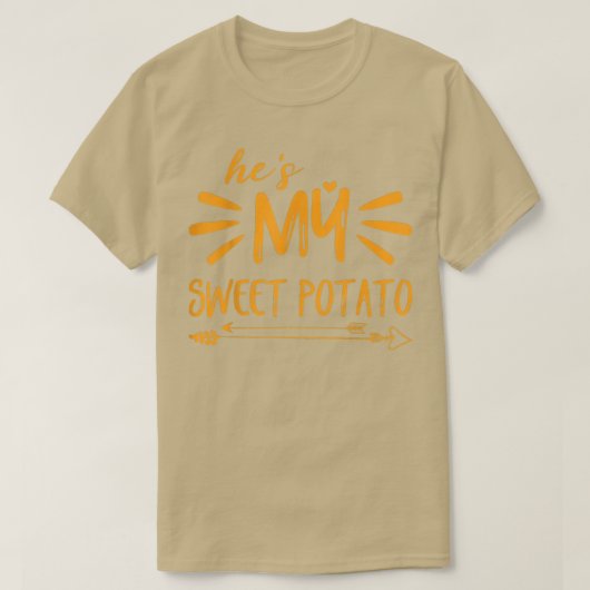 T-shirt C'est ma pomme de terre douce Je suis un couple de (Design devant)