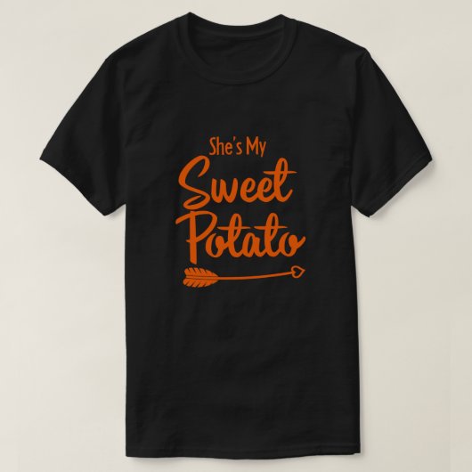T-shirt C'est ma pomme de terre douce que je suis en train (Design devant)