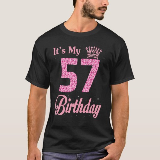 T-shirt C'est ma reine de 57 ans Anniversaire Joyeux-moi t (Devant)