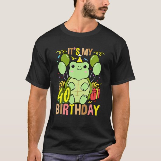 T-shirt C'Est Ma Tortue 40E Anniversaire (Devant)