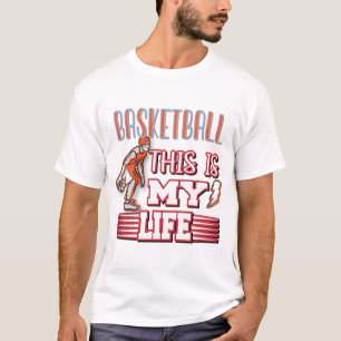 T-shirt C'EST MA VIE aime citation basket-ball