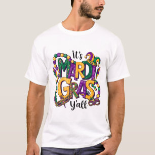 T-shirt C'est Mardi Gras Colorful Bead Design