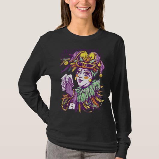 T-shirt C'Est Mardi Gras Femme Jester Casquette Parade per (Devant)