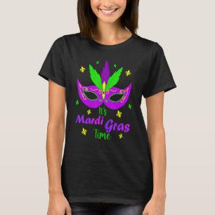 T-shirt C'est Mardi Gras Time Party Mask Fleur De Lis Carn