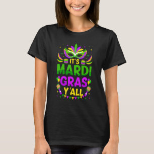 T-shirt C'est Mardi Gras Y'all Funny Mardi Gras Mask Beads