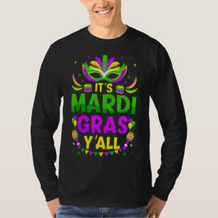 T-shirt C'est Mardi Gras Y'all Funny Mardi Gras Mask Beads