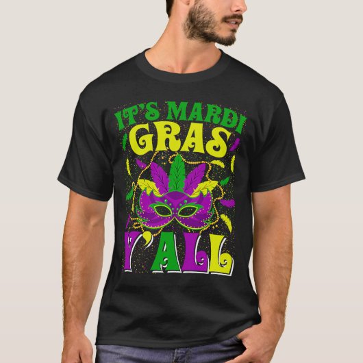 T-shirt C'est Mardi Gras Y'all Mardi Gras Carnival Mask Ou (Devant)