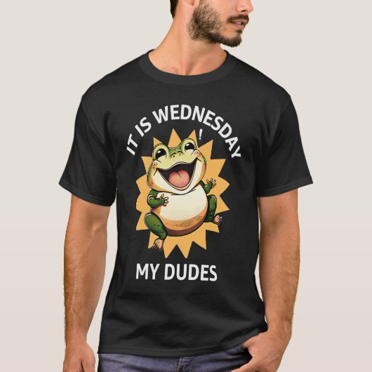 T-SHIRT C'EST MERCREDI MON MOMENT GAMBE MÊME (Devant)