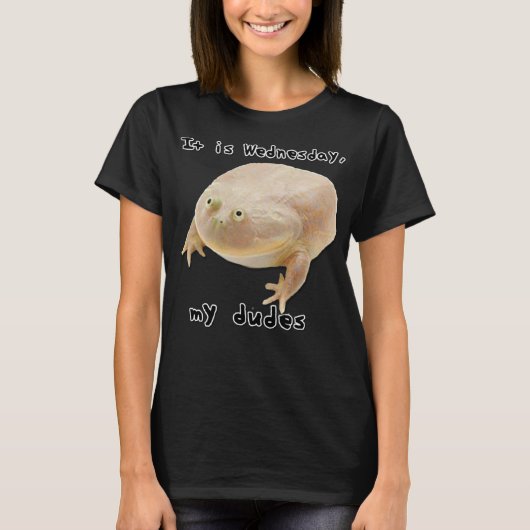 T-shirt C'est mercredi My Dudes Funny Classic Frog Meme O (Devant)