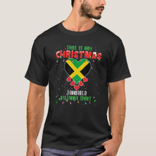 T-shirt C'Est Mes Lumières De Noël Aimer Jamaïque Drape