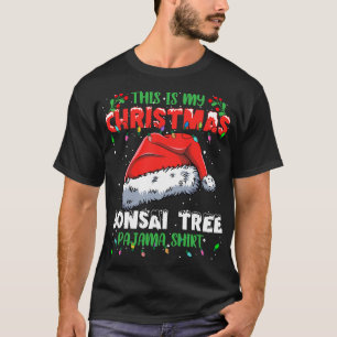 T-shirt C'Est Mes Lumières De Noël Bonsai Tree