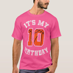 T-shirt C'Est Mon 10E Anniversaire Basketball 10 Ans Naiss