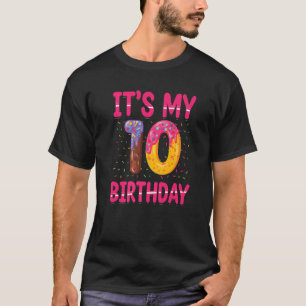 T-shirt C'est mon 10e anniversaire Sprinkles Theme Kids Bi