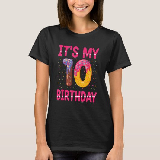 T-shirt C'est mon 10e anniversaire Sprinkles Theme Kids Bi (Devant)