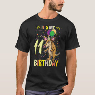 T-shirt C'est mon 11e anniversaire Aardvark Anteater